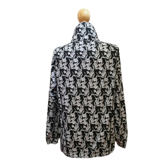 Peter Millar wind jacket  navy/ white floral qtr zip with bungee adjustment sz S - Picture 5 of 9